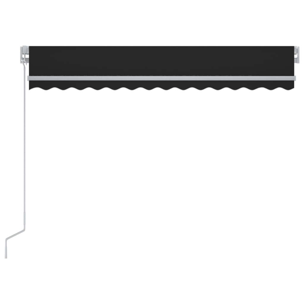vidaXL Markise Manuell Einziehbar mit LED 300x250 cm Anthrazit