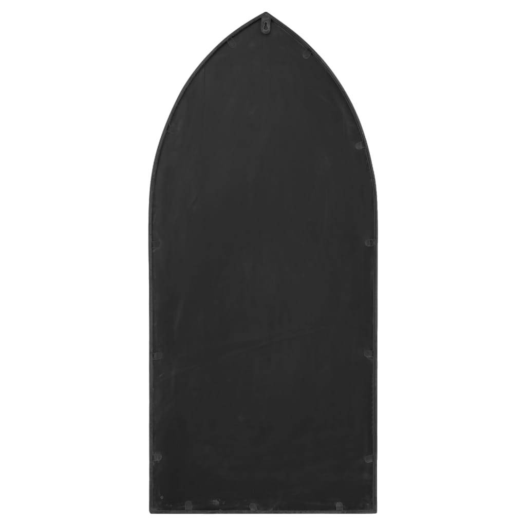 vidaXL Gartenspiegel Schwarz 100x45 cm Eisen