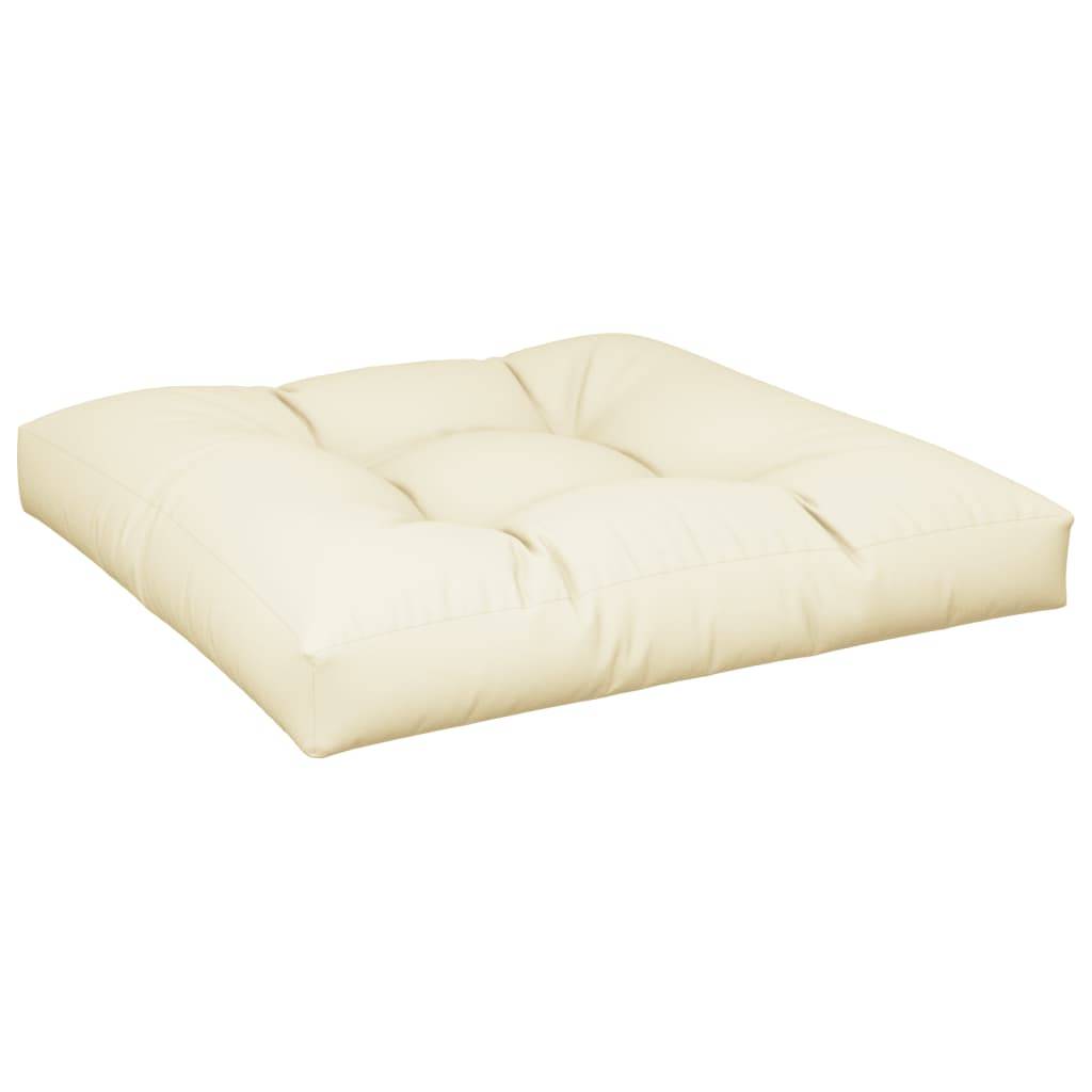 vidaXL Palettenkissen Creme 70x70x12 cm Stoff