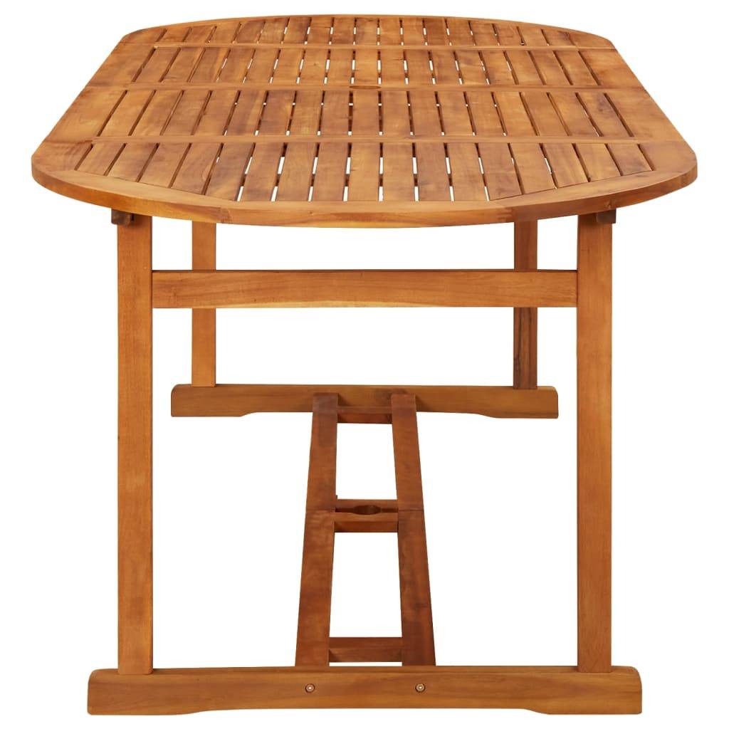 vidaXL Garten-Esstisch 220x90x75 cm Massivholz Akazie