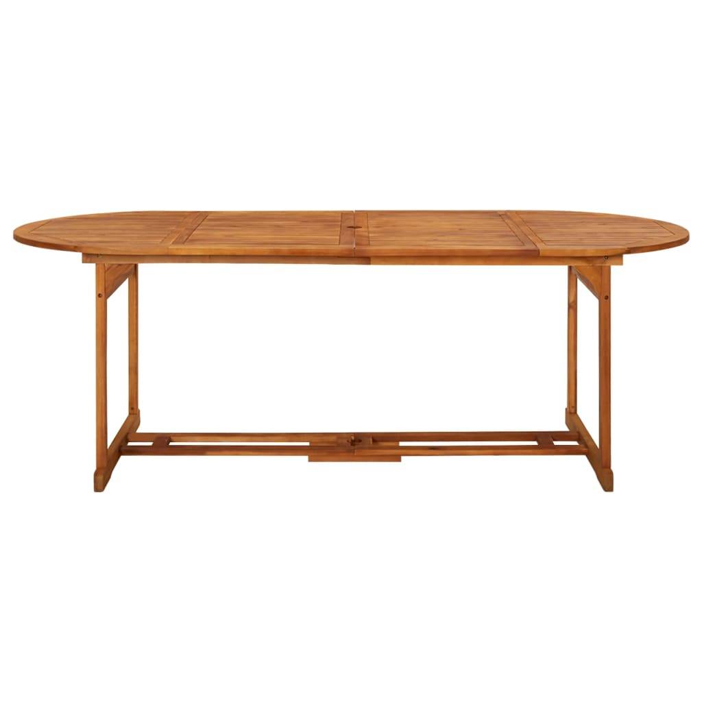 vidaXL Garten-Esstisch 220x90x75 cm Massivholz Akazie