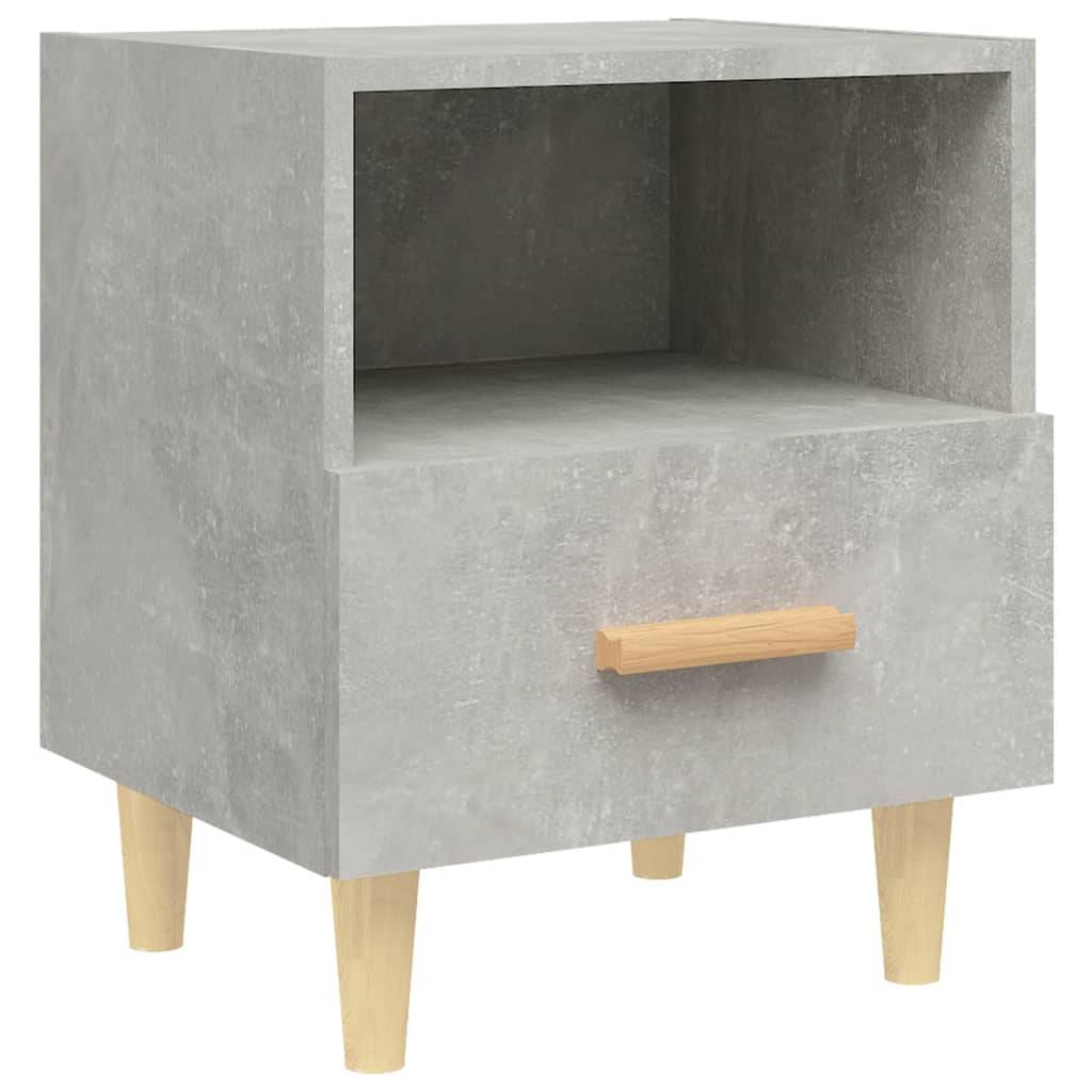 vidaXL Nachttisch Betongrau 40x35x47 cm