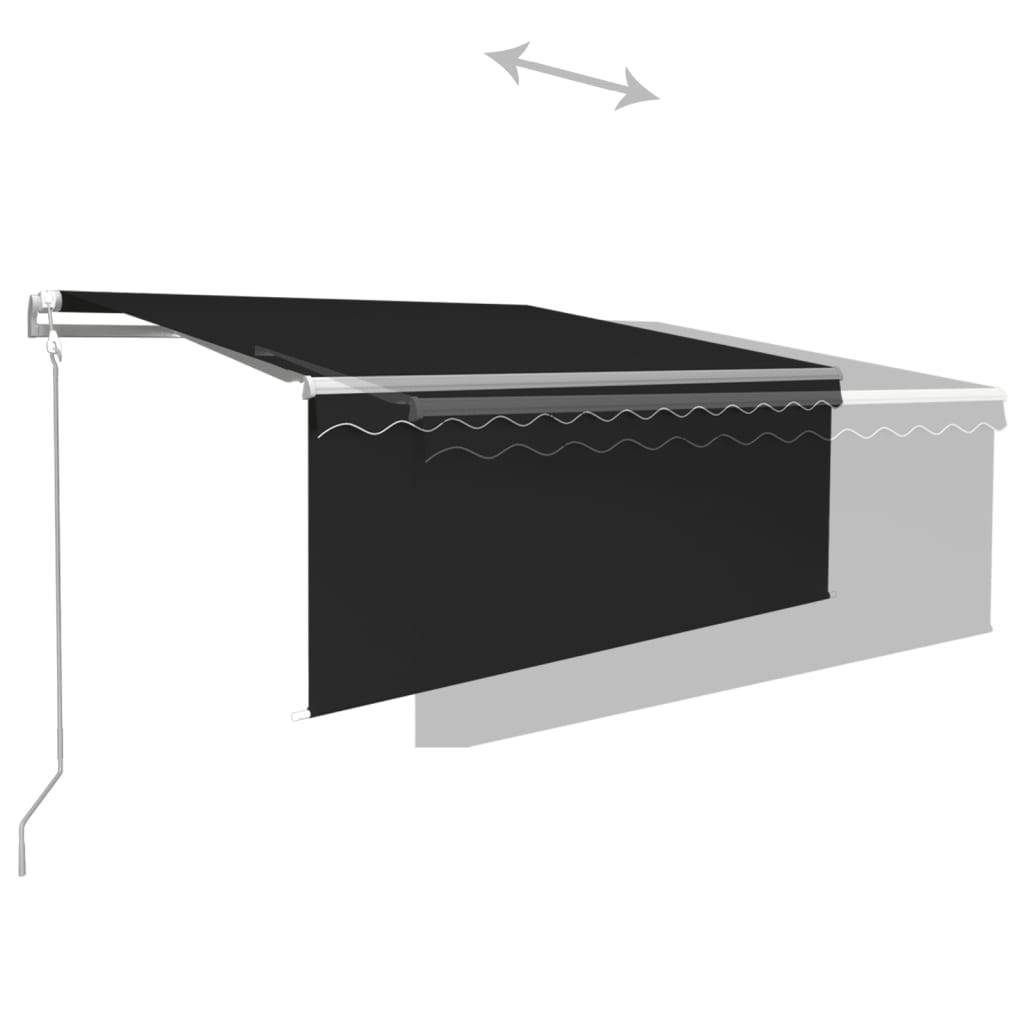 vidaXL Markise Automatisch Einziehbar mit Volant 3x2,5 m Anthrazit