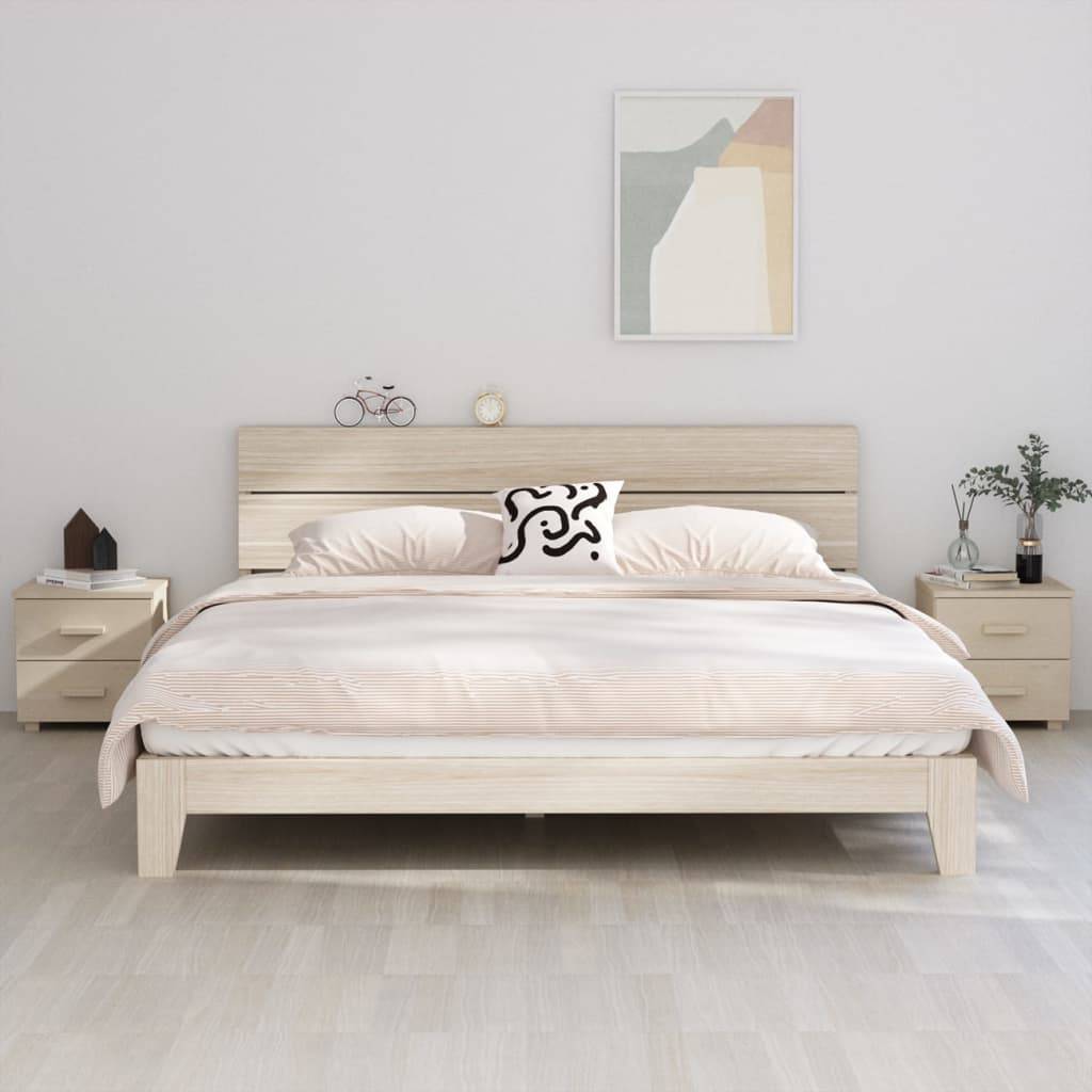 vidaXL Nachttische HAMAR 2 Stk. Honigbraun 40x35x44,5 cm Massivholz