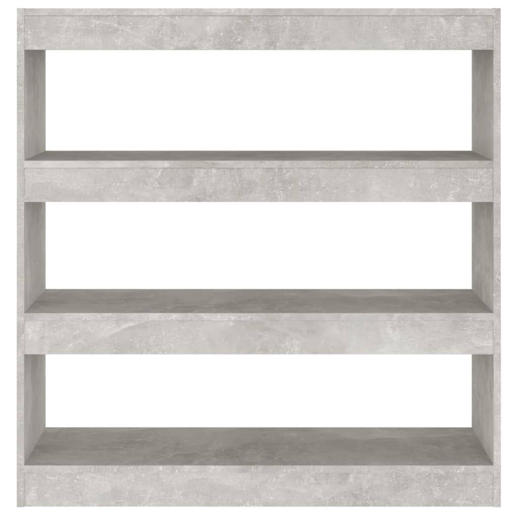 vidaXL Bücherregal/Raumteiler Betongrau 100x30x103 cm