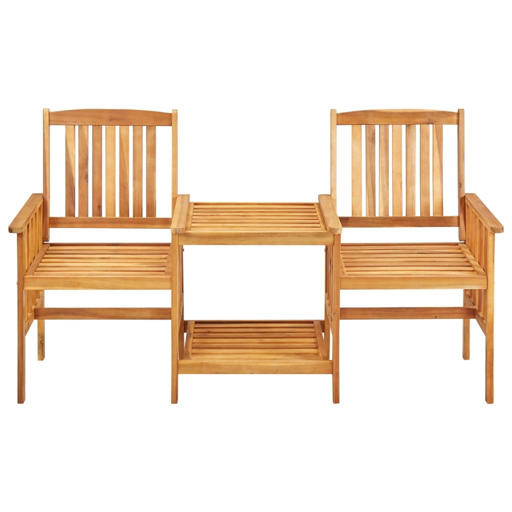 vidaXL Gartenstühle mit Teetisch 159x61x92 cm Massivholz Akazie