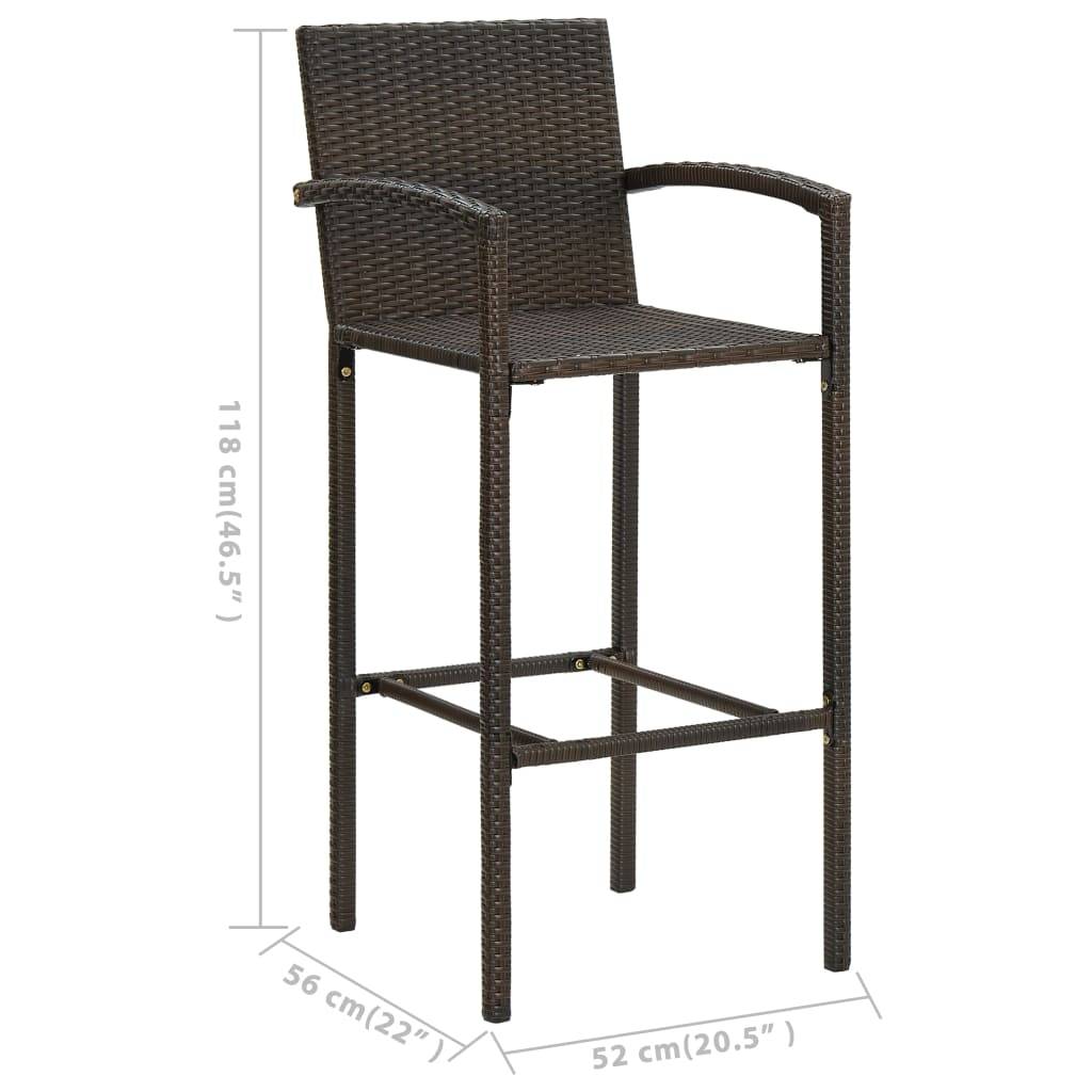 vidaXL 5-tlg. Gartenbar-Set Braun