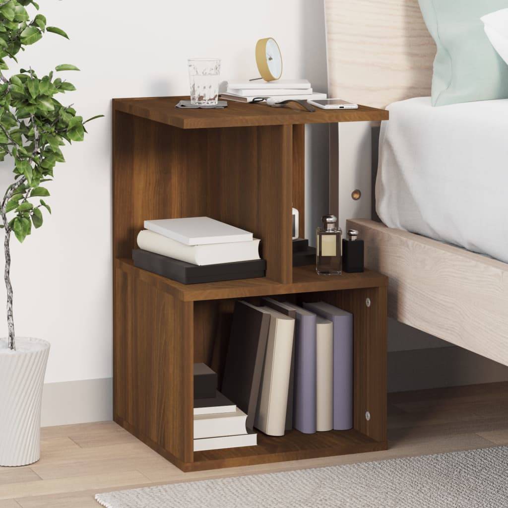 vidaXL Nachttische 2 Stk. Braun Eichen-Optik 35x35x55 cm Holzwerkstoff
