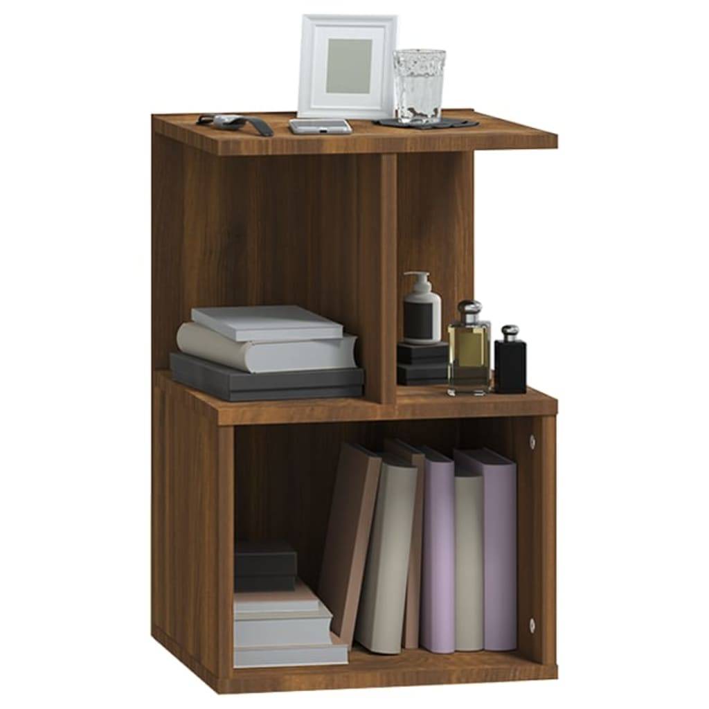 vidaXL Nachttische 2 Stk. Braun Eichen-Optik 35x35x55 cm Holzwerkstoff