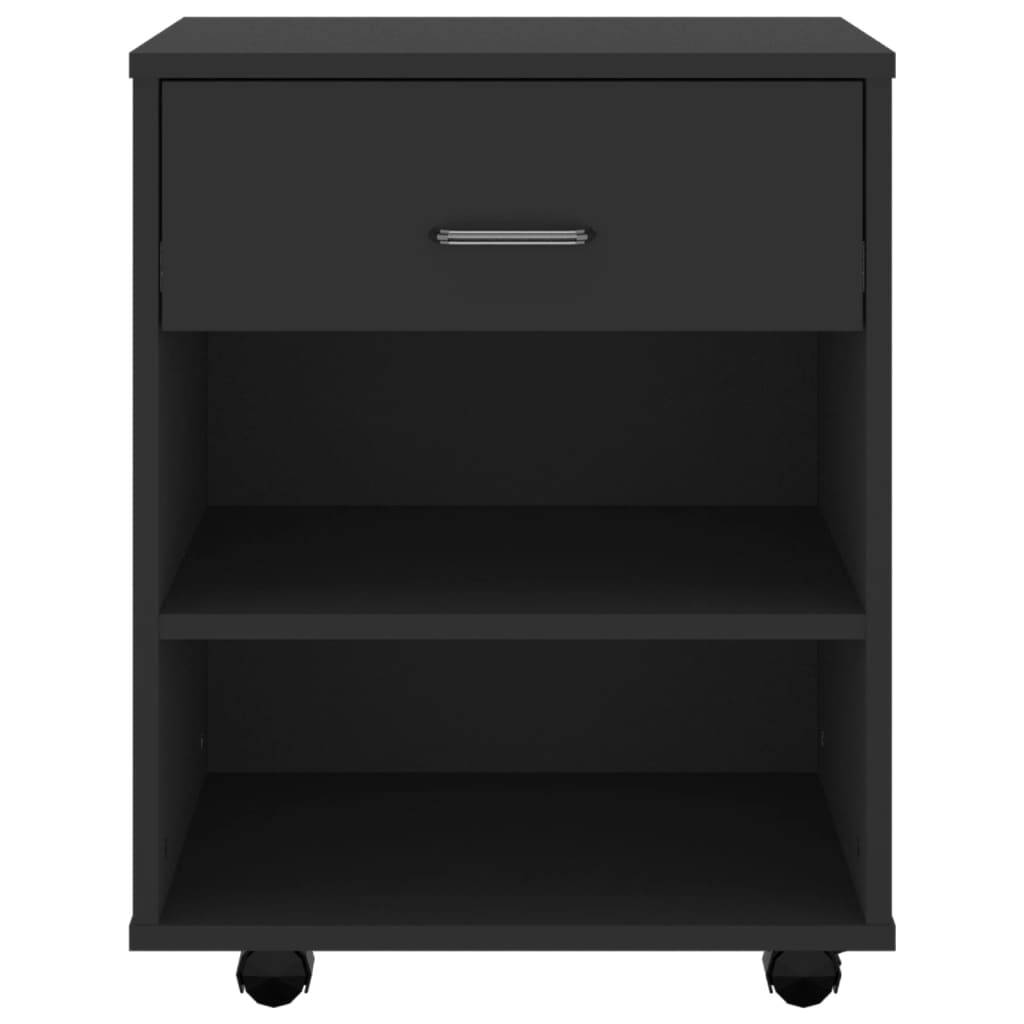vidaXL Rollschrank Schwarz 46x36x59 cm Holzwerkstoff