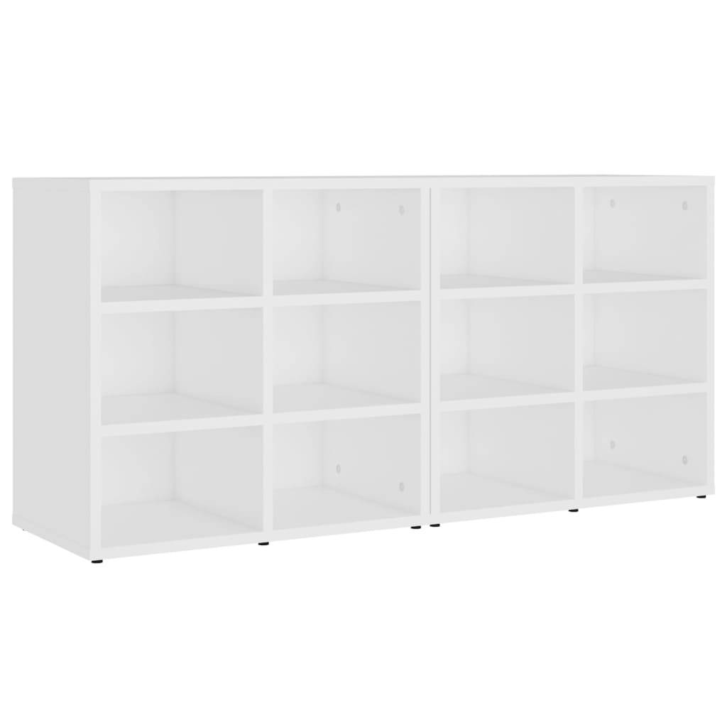 vidaXL Schuhregale 2 Stk. Weiß 52,5x30x50 cm