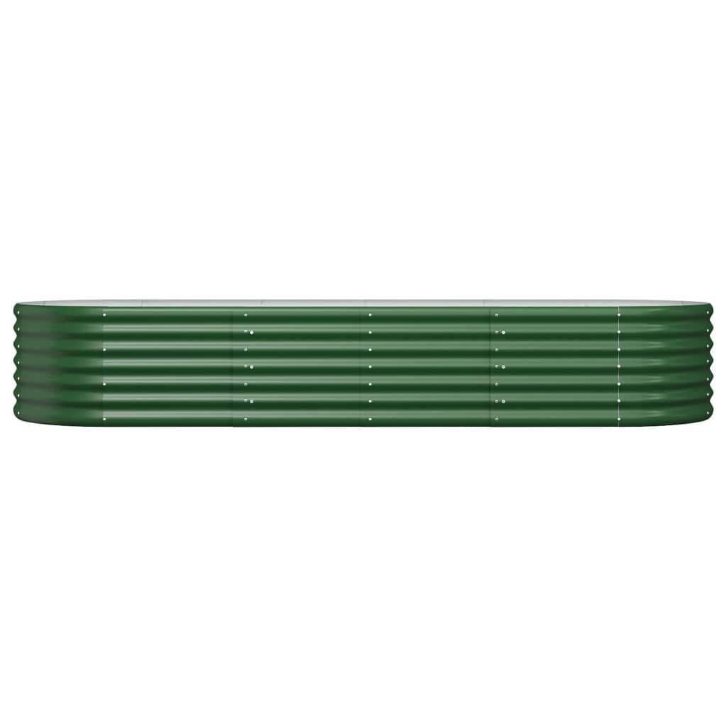 vidaXL Hochbeet Pulverbeschichteter Stahl 224x80x36 cm Grün