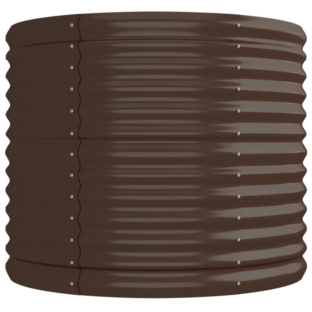 vidaXL Hochbeet Pulverbeschichteter Stahl 224x80x68 cm Braun