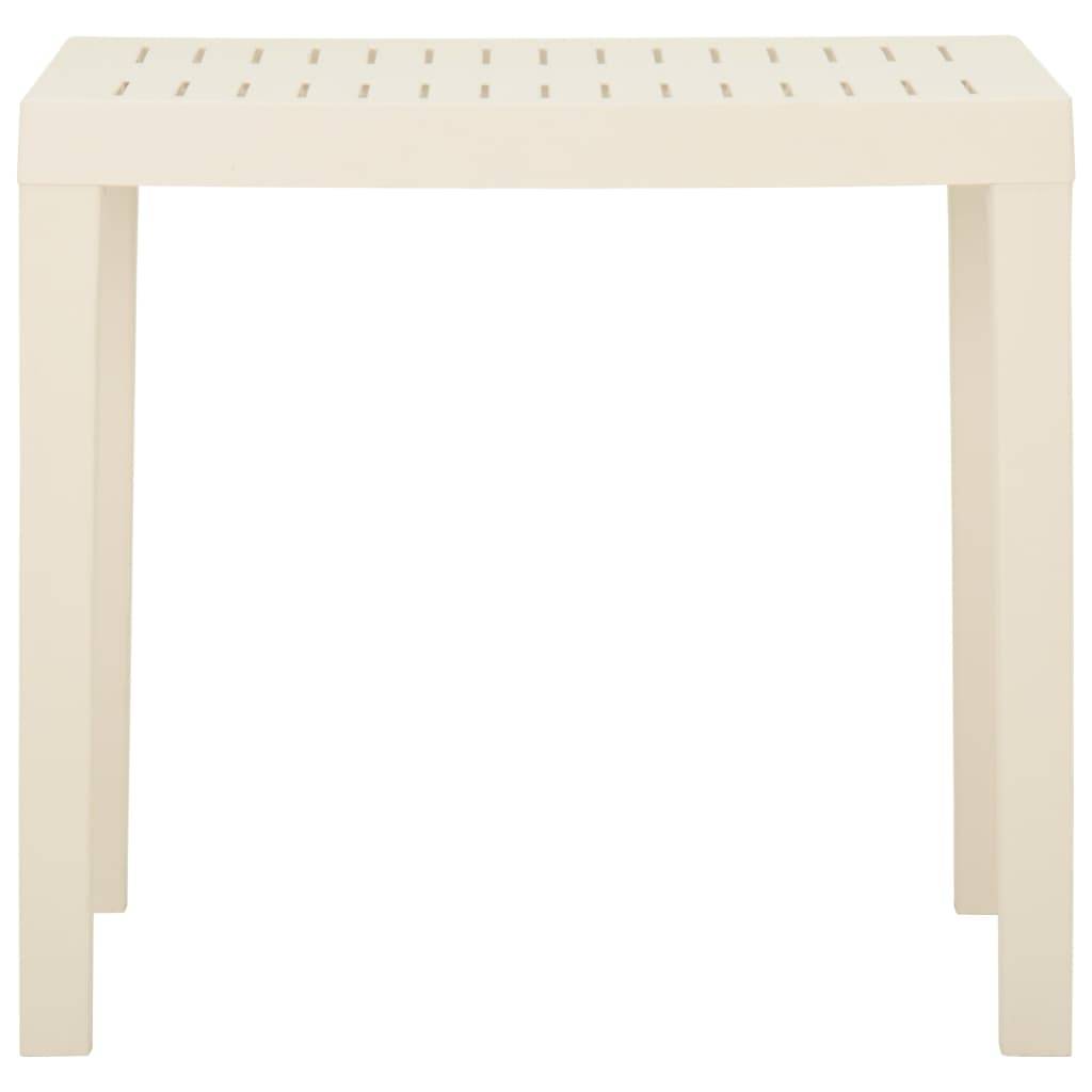 vidaXL Gartentisch Weiß 79x65x72 cm Kunststoff