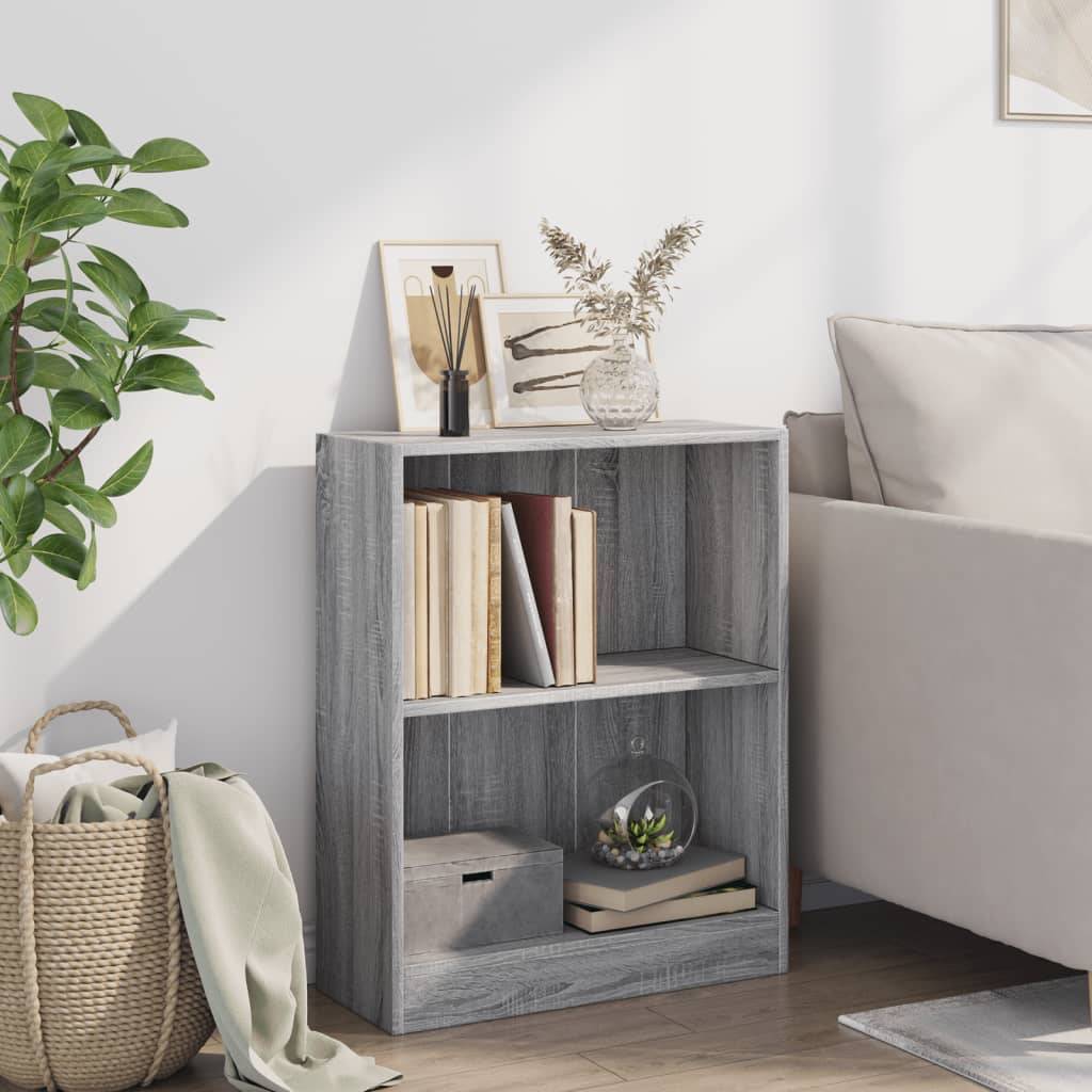 vidaXL Bücherregal Grau Sonoma 60x24x76 cm Holzwerkstoff
