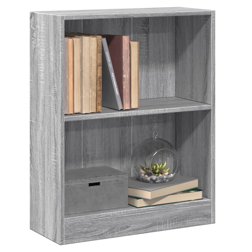 vidaXL Bücherregal Grau Sonoma 60x24x76 cm Holzwerkstoff