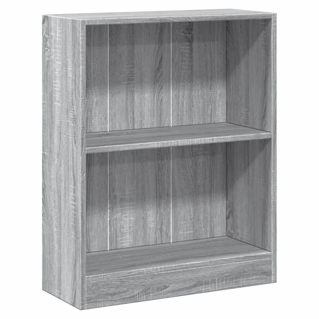 vidaXL Bücherregal Grau Sonoma 60x24x76 cm Holzwerkstoff