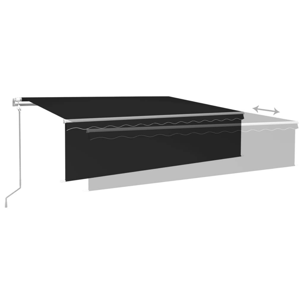 vidaXL Markise Automatisch Einziehbar mit Volant 6x3 m Anthrazit