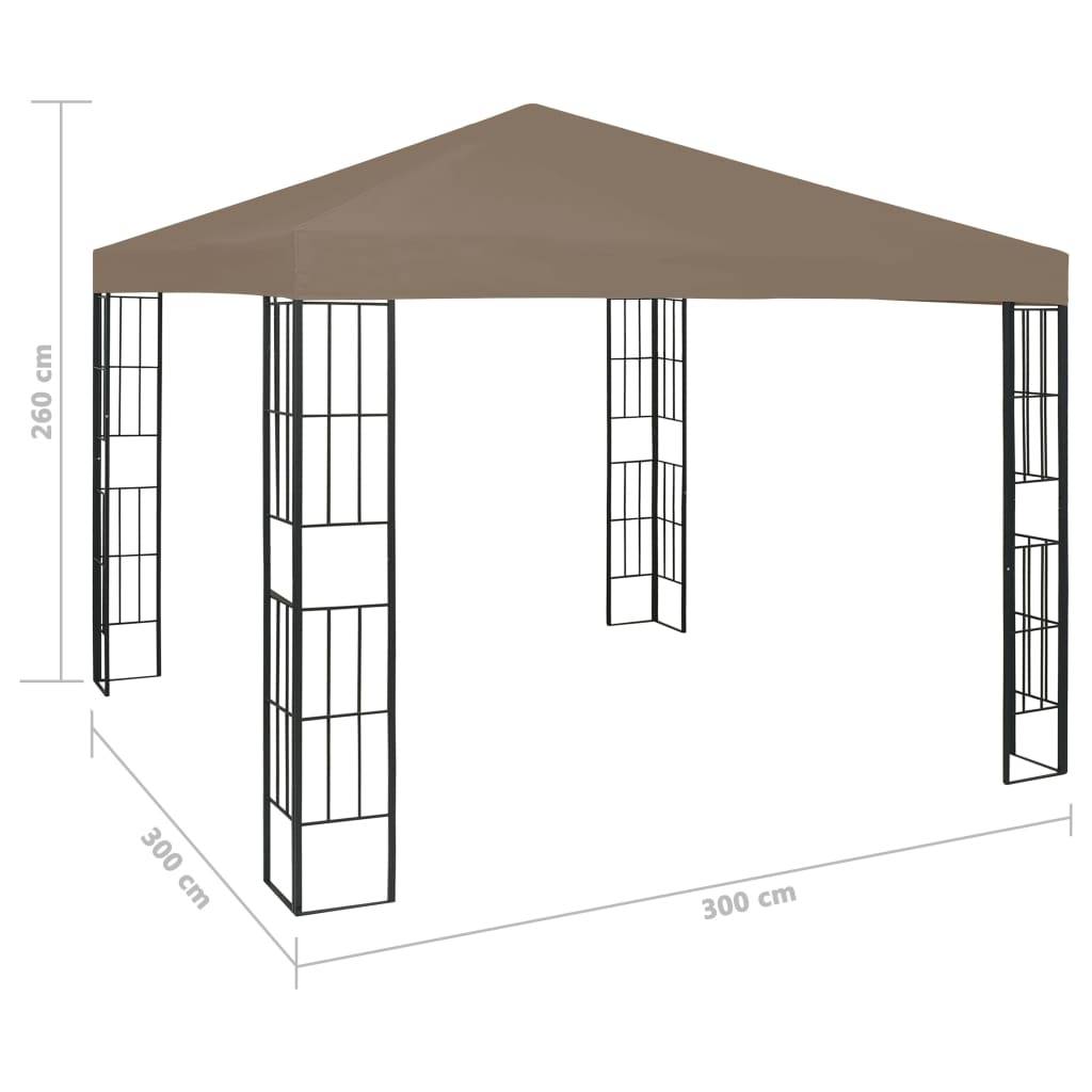 vidaXL Pavillon 3x3 m Taupe