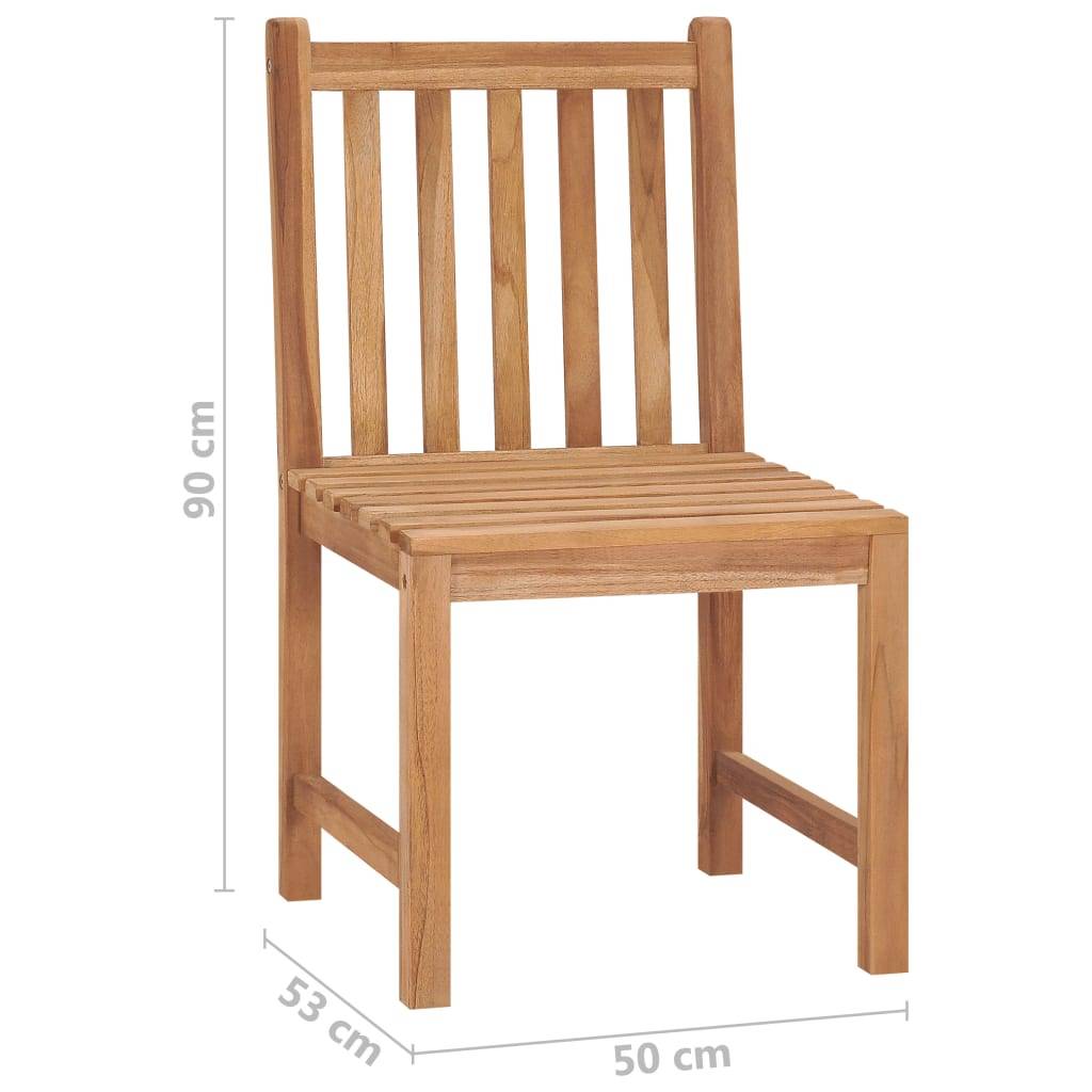 vidaXL Gartenstühle 6 Stk. Massivholz Teak