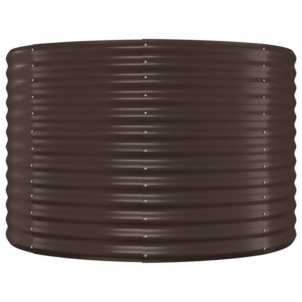 vidaXL Hochbeet Pulverbeschichteter Stahl 249x100x68 cm Braun
