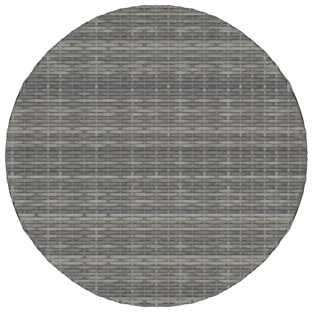 vidaXL Gartentisch Grau 70x70x73 cm Poly Rattan