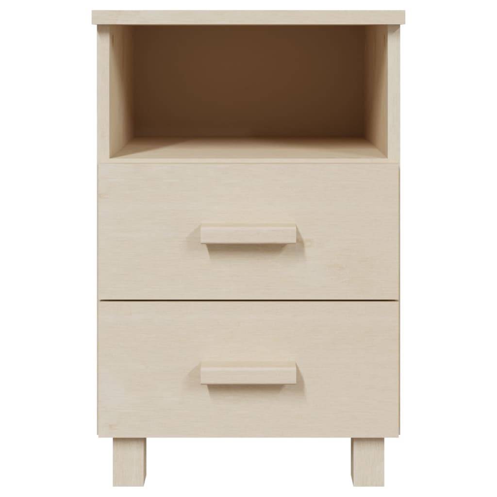 vidaXL Nachttische HAMAR 2 Stk. Honigbraun 40x35x62 cm Massivholz
