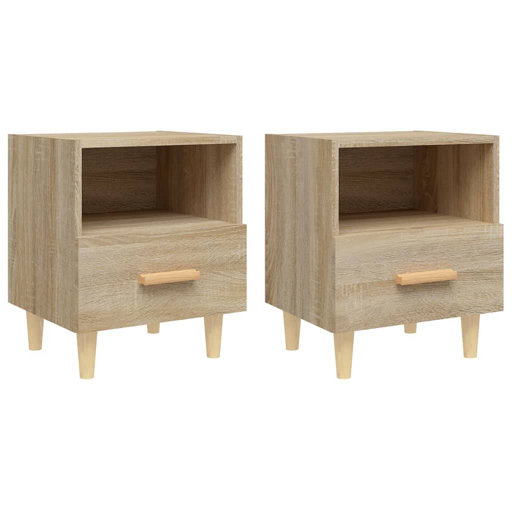 vidaXL Nachttische 2 Stk. Sonoma-Eiche 40x35x47 cm
