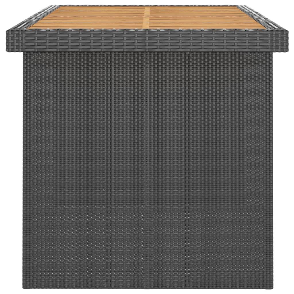 vidaXL 11-tlg. Garten-Essgruppe mit Kissen Poly Rattan Schwarz