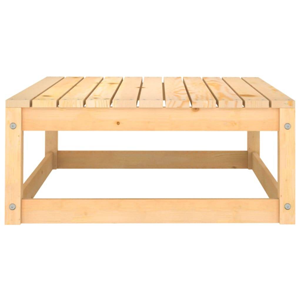 vidaXL Garten-Fußhocker mit Kissen Massivholz Kiefer