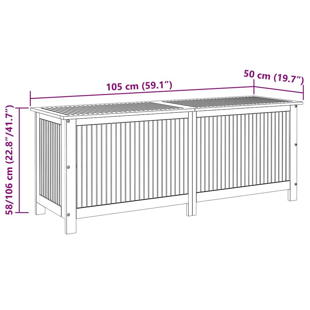 vidaXL Garten-Aufbewahrungsbox 150x50x58 cm Massivholz Akazie