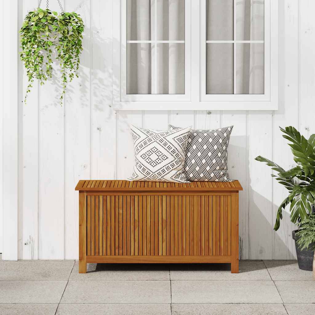 vidaXL Garten-Aufbewahrungsbox 113x50x58 cm Massivholz Akazie