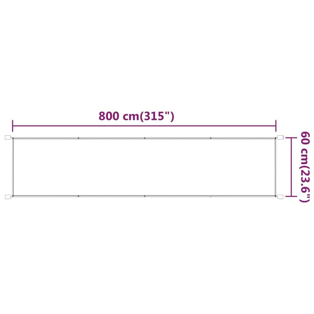 vidaXL Senkrechtmarkise Hellgrün 60x800 cm Oxford-Gewebe