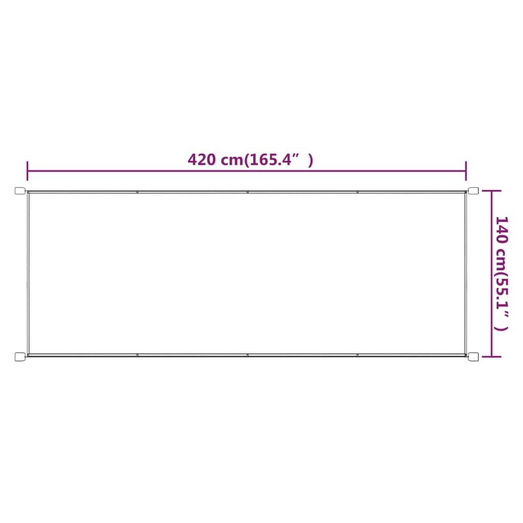 vidaXL Senkrechtmarkise Terrakotta 140x420 cm Oxford-Gewebe