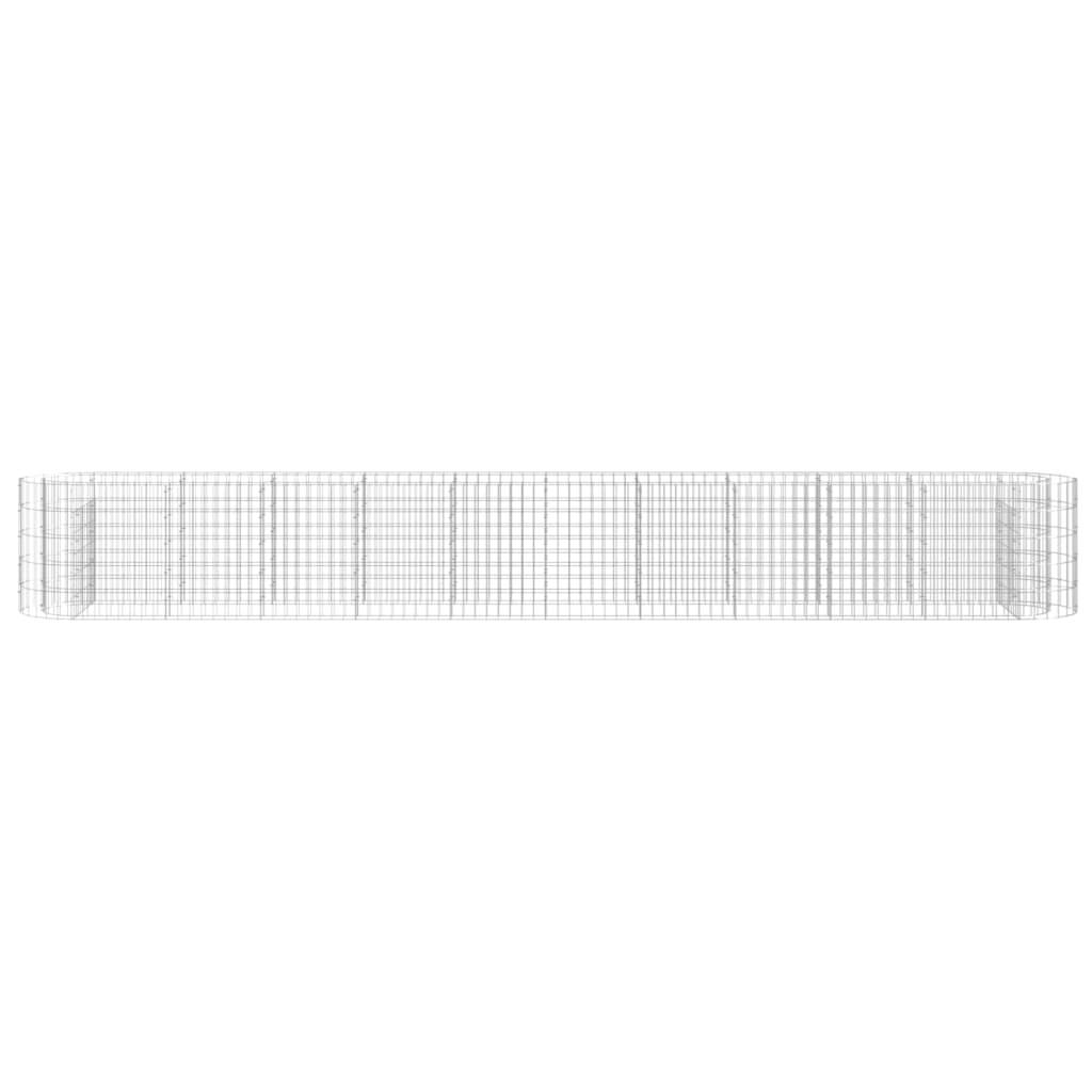vidaXL Gabionen-Hochbeet Verzinktes Eisen 400x50x50 cm