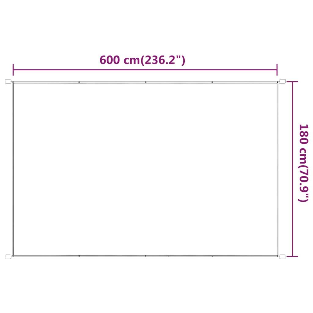 vidaXL Senkrechtmarkise Hellgrün 180x600 cm Oxford-Gewebe
