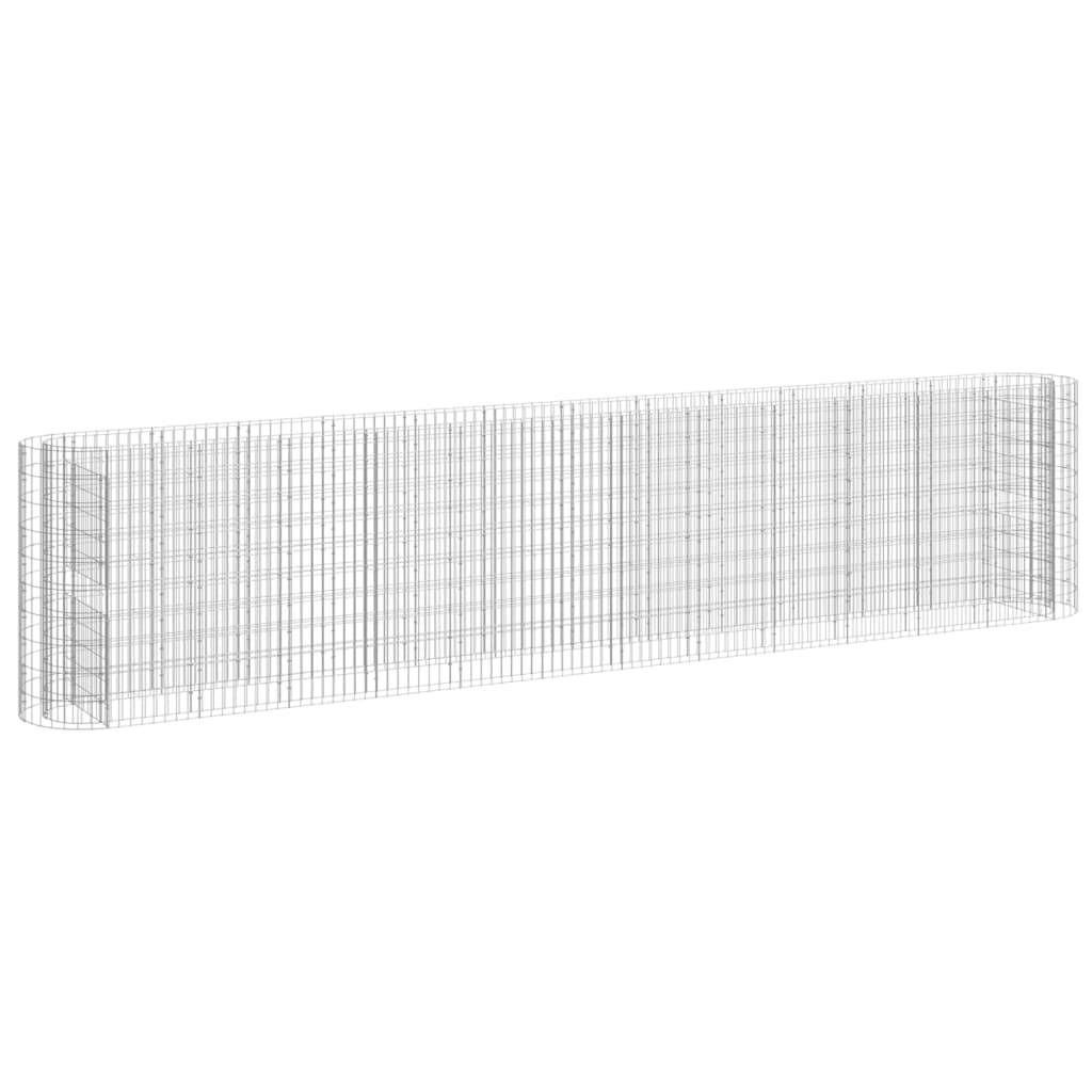 vidaXL Gabionen-Hochbeet Verzinktes Eisen 470x50x100 cm