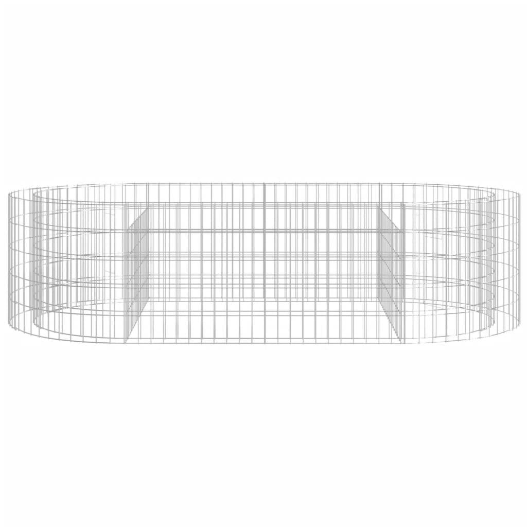 vidaXL Gabionen-Hochbeet Verzinktes Eisen 200x100x50 cm