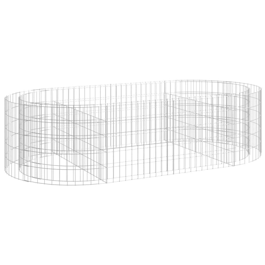 vidaXL Gabionen-Hochbeet Verzinktes Eisen 200x100x50 cm