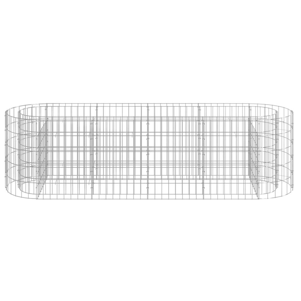 vidaXL Gabionen-Hochbeet Verzinktes Eisen 190x50x50 cm