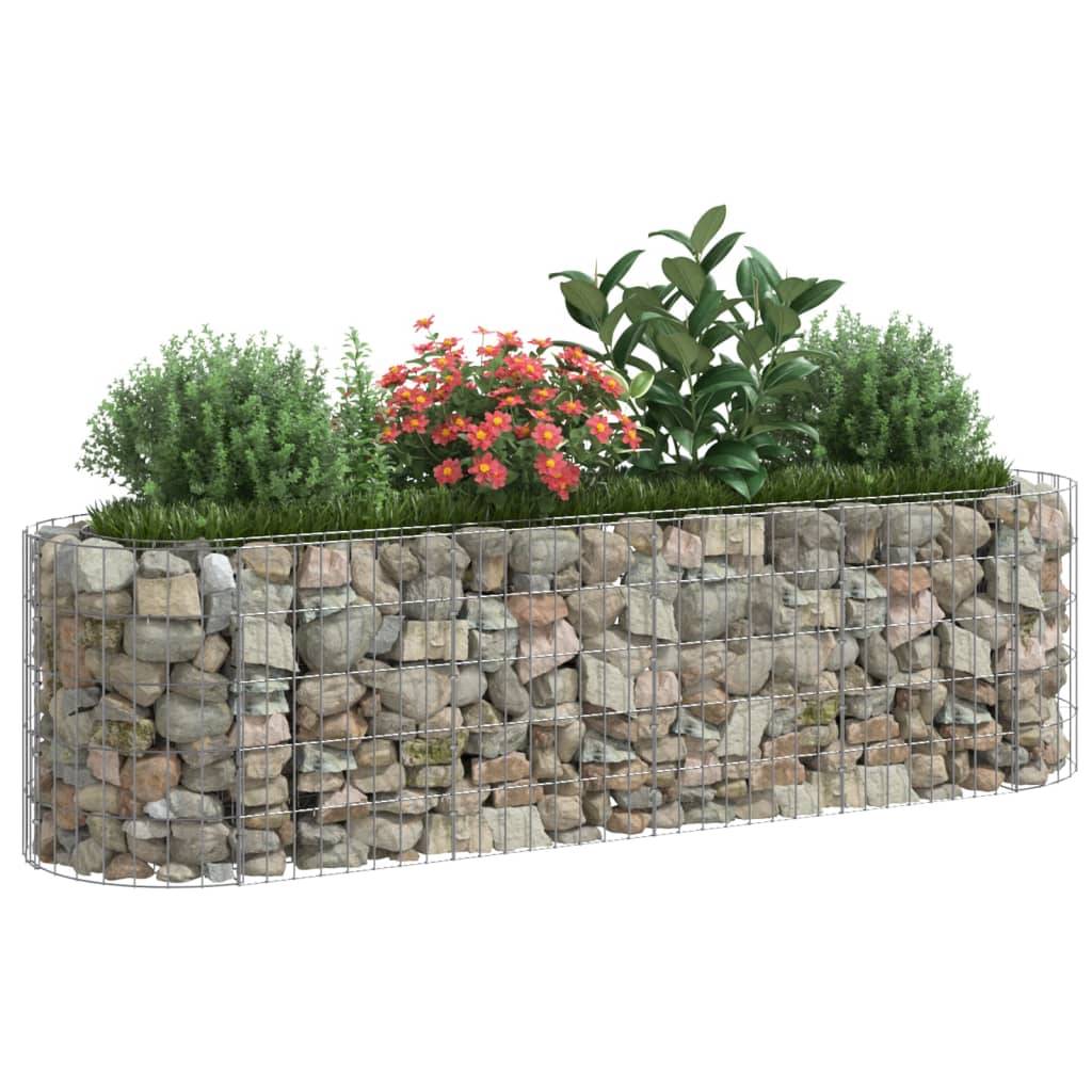 vidaXL Gabionen-Hochbeet Verzinktes Eisen 190x50x50 cm