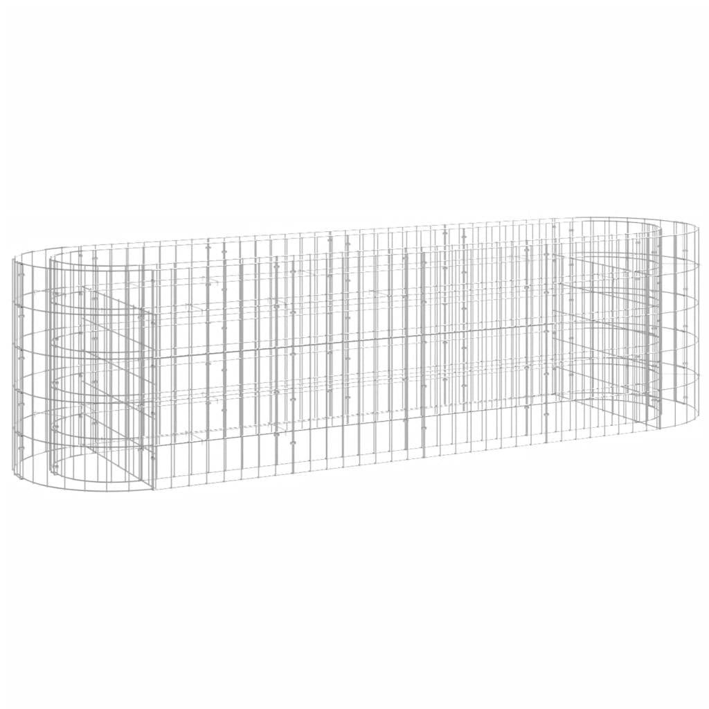 vidaXL Gabionen-Hochbeet Verzinktes Eisen 190x50x50 cm