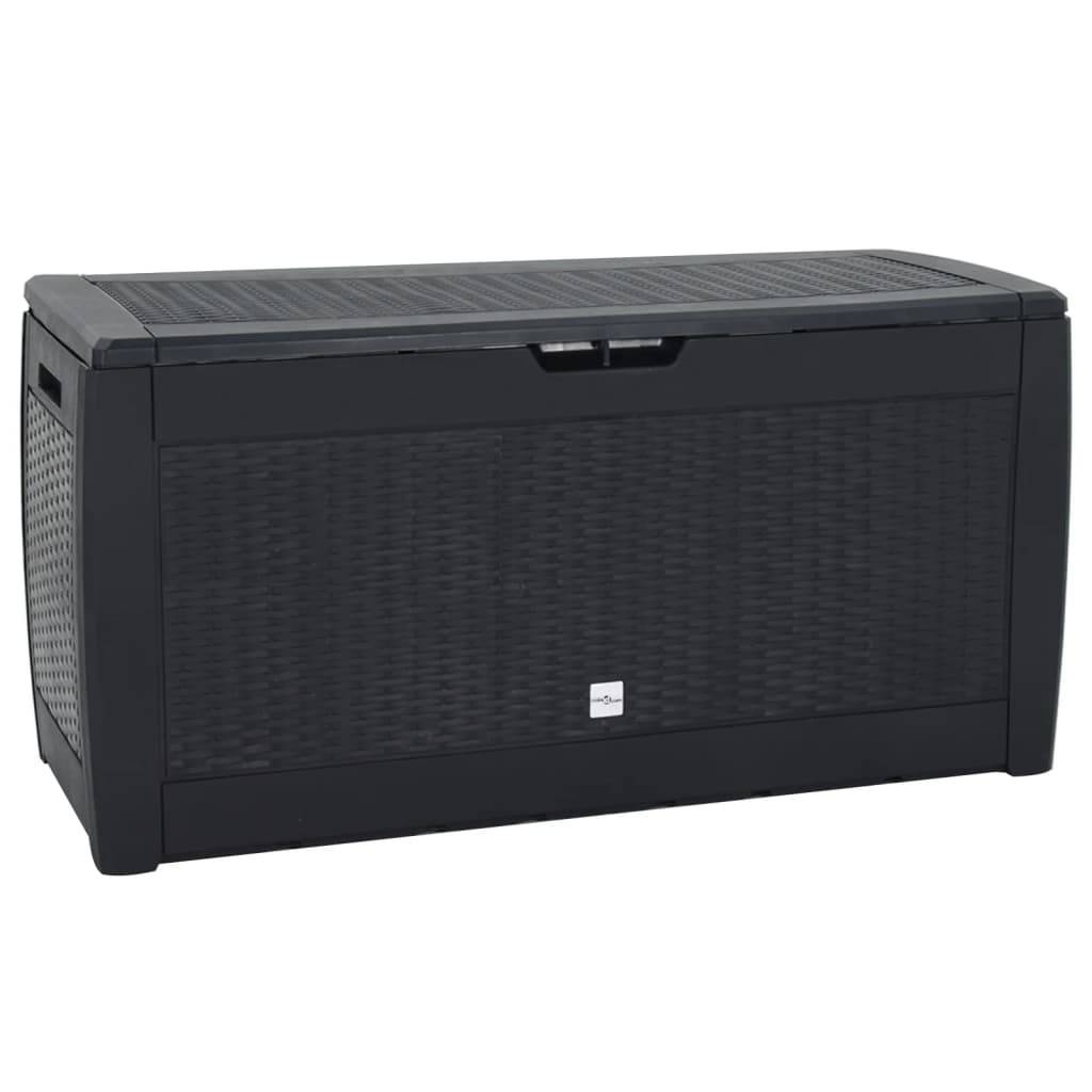 vidaXL Gartentruhe Anthrazit 119x48x60 cm Polypropylen