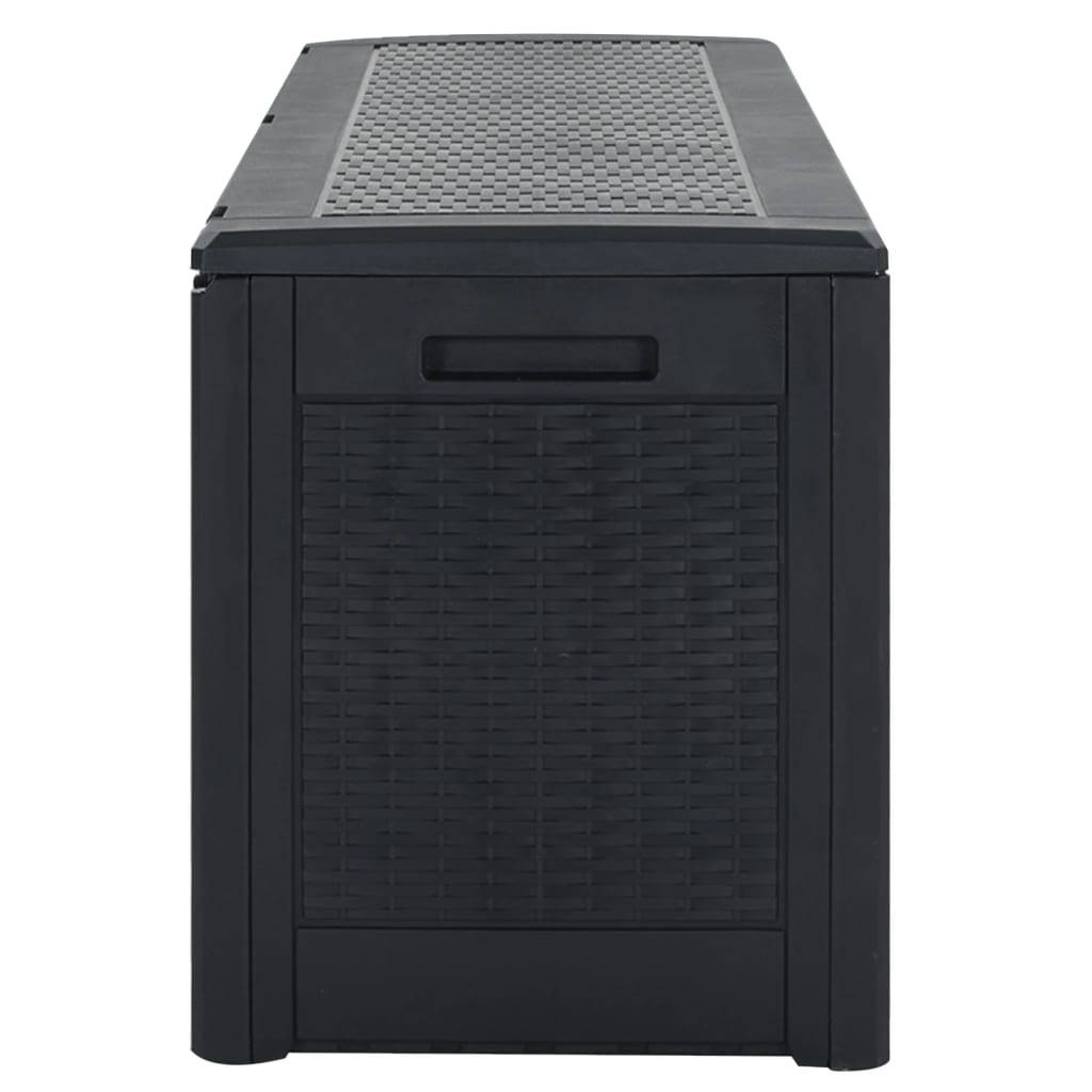 vidaXL Gartentruhe Anthrazit 119x48x60 cm Polypropylen