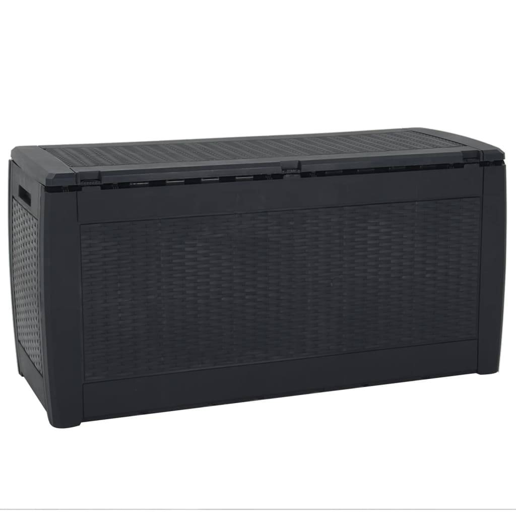 vidaXL Gartentruhe Anthrazit 119x48x60 cm Polypropylen