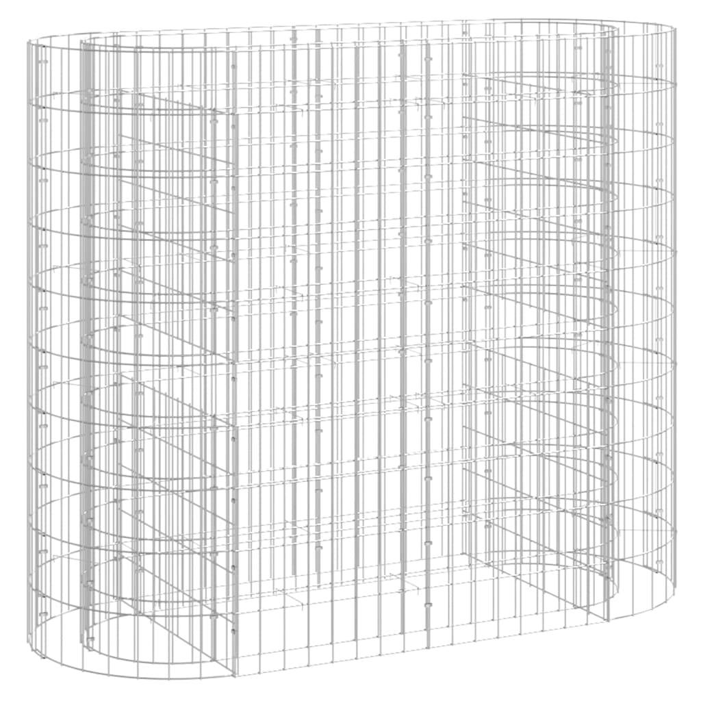 vidaXL Gabionen-Hochbeet Verzinktes Eisen 120x50x100 cm