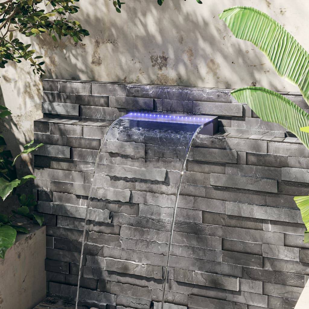 vidaXL Wasserfall-Element mit RGB LEDs Acryl 45 cm