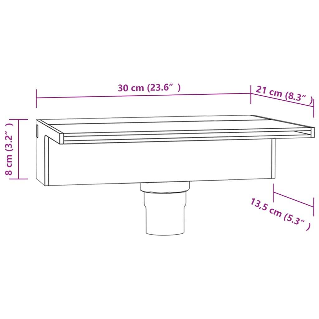 vidaXL Wasserfall-Element mit RGB LEDs Acryl 30 cm