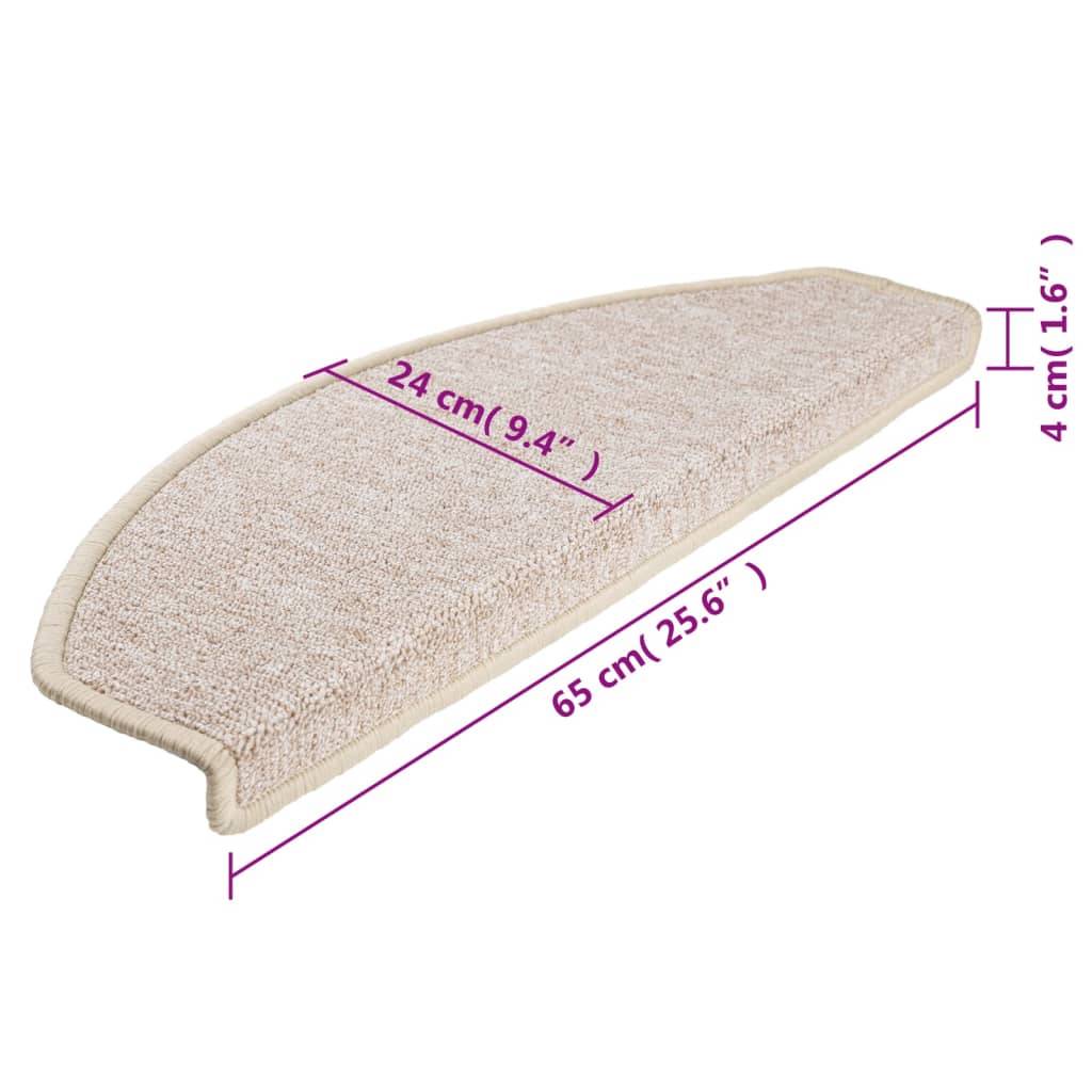 vidaXL Stufenmatten 10 Stk. 65x24x4 cm Taupe