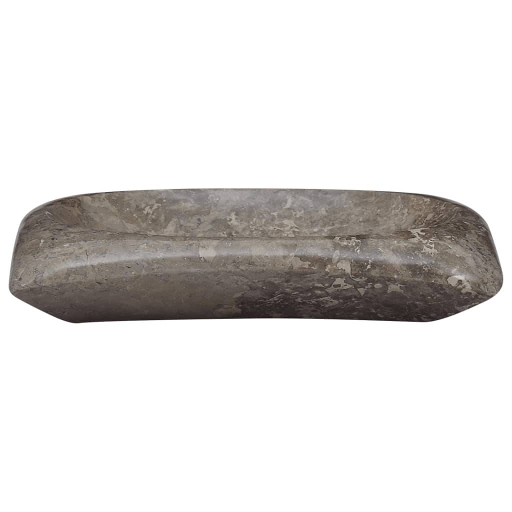 vidaXL Waschbecken Grau 50x35x10 cm Marmor